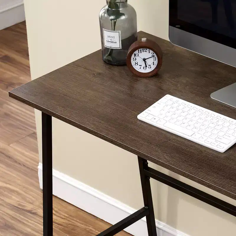 Bureau d'ordinateur, poste de travail de bureau à domicile, table pour ordinateur portable avec 2 étagères de rangement