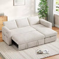 Dyonery 81 L Shaped Sectional Sleeper Sofa Bed with Pull Out Bed 4 in 1 with Storage Chaise,USB Ports,Side Pocke for Living Room