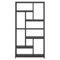 TUYOHW 79 Tall 7-Tier Bookcase,Large Open Shelf Display Unit with 10 Compartments - Modern Floor Standing Bookshelf for Living Room,Office,Black