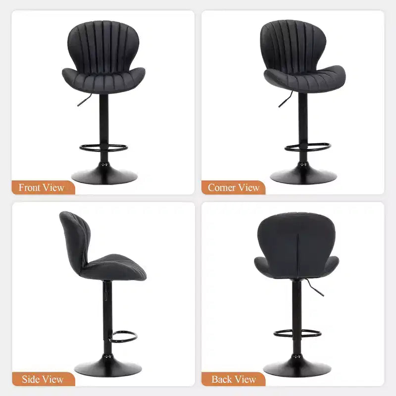 Tabourets de bar réglables en hauteur 24-32.1 avec pivot à 360°, coussin souple et élastique pour îlot de cuisine, bar, salon