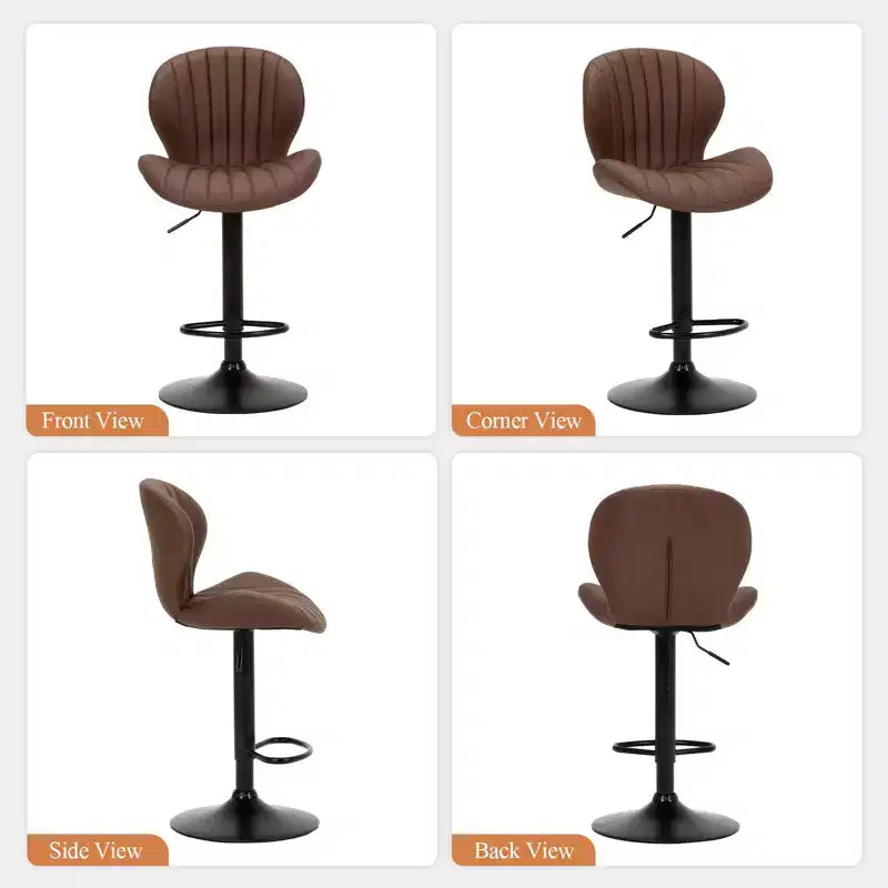 Tabourets de bar réglables en hauteur 24-32.1 avec pivot à 360°, coussin souple et élastique pour îlot de cuisine, bar, salon