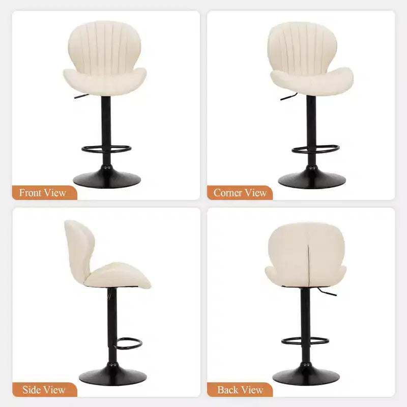 Tabourets de bar réglables en hauteur 24-32.1 avec pivot à 360°, coussin souple et élastique pour îlot de cuisine, bar, salon
