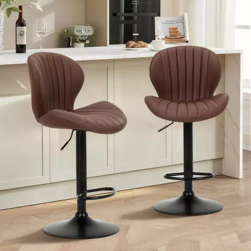 Tabourets de bar réglables en hauteur 24-32.1 avec pivot à 360°, coussin souple et élastique pour îlot de cuisine, bar, salon